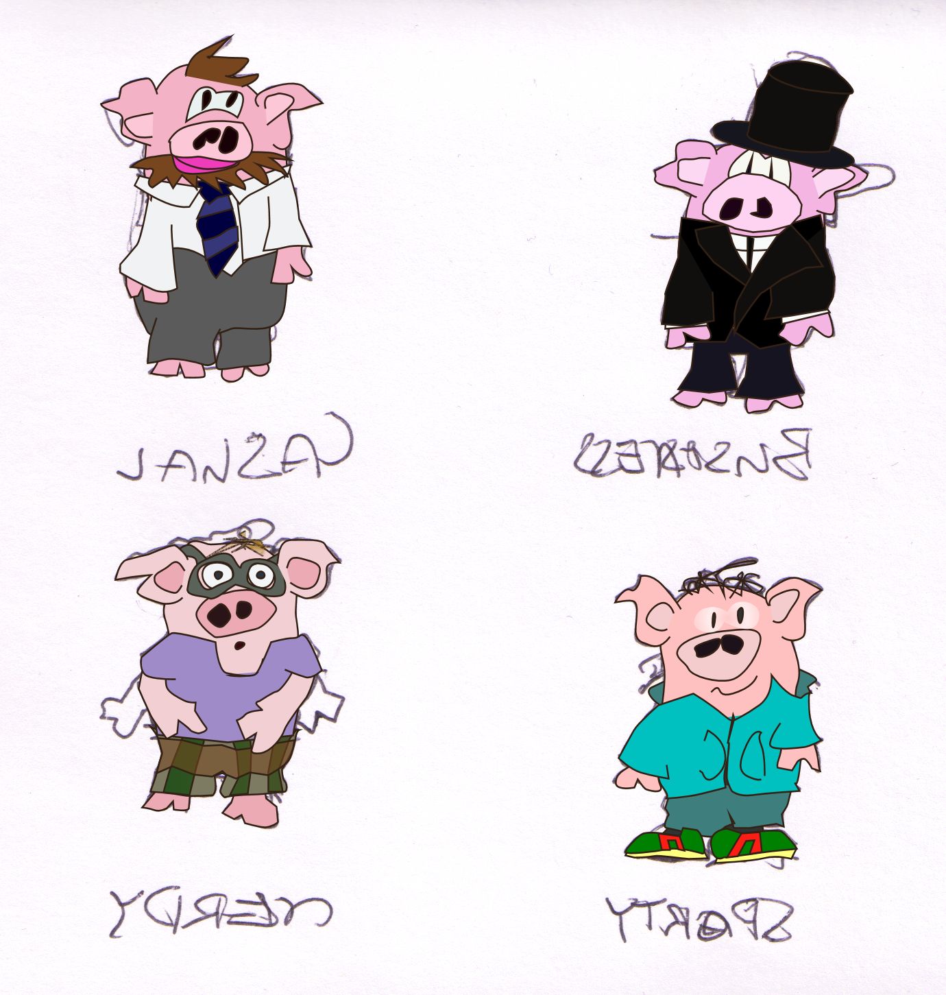 male characters of All Men Are Pigs Title